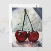 Post Card - Twin Cherries Briefkaart (Voorkant / Achterkant)