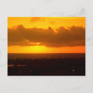 post card with sunset oceanside, CA Briefkaart