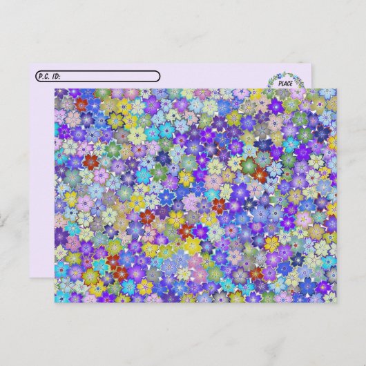 Post-croisement - Belle carte postale florale colo (Devant / Derrière)