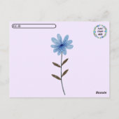 Post-croisement - Belle carte postale florale colo (Dos)