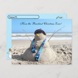 Post-croisement - Floride Snowman carte postale de