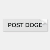 POST DOGE (silver/black) bumper sticker (Devant)