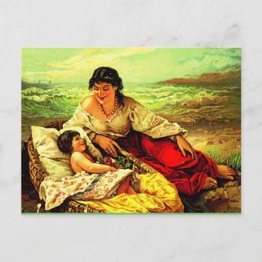 Post herinneringen aan moeder en kind! briefkaart (Voorkant)