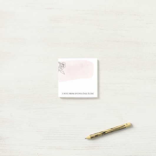 Post het bericht Custom Pink Wash Post-it® Notes (Op bureau)