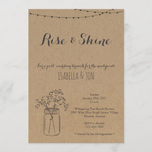 Post-huwelijksbrunch ochtend na kraft achtergrond kaart