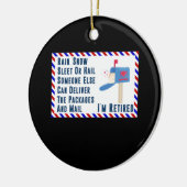 Post in ruste Postbrief Postdienst pensionering Keramisch Ornament (Links)