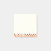 POST-IT® 文字 カスタム いちご チェック オレンジ (Devant)