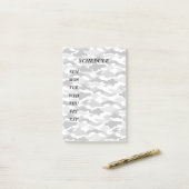 POST-IT® 文字 カスタム 迷彩(ホワイト) (Sur un bureau)