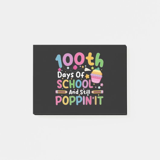 Post-it® 100 jours d'école et fille toujours branchée (Devant)