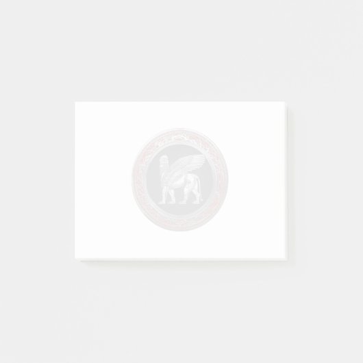Post-it® [100] Lion assyrien ailli - Lamassu argenté (Devant)