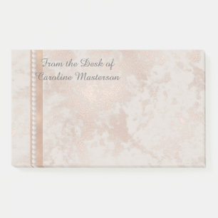 Post-it® 10" personnalisable X 6" or rose de notes de