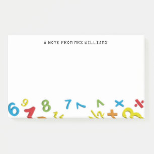Post-it® 123 nombres Maths Personnalisé
