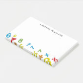 Post-it® 123 numéros Math Personnalisé (Incliné)