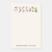 Post-it® 12 chiens de Noël dans des notes d'écharpes de (Devant)
