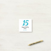 Post-it® 15e anniversaire quiencenera ajouter date année te (Sur un bureau)