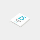 Post-it® 15e anniversaire quiencenera ajouter date année te (Incliné)