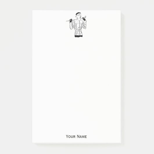 Post-it® 1930 s Fashionable Lady Golfer avec le club de gol (Devant)