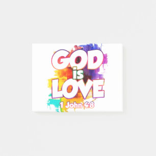 Post-it® 1 Jean 4:16 Dieu est l'amour, et celui qui reste a