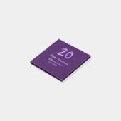 Post-it® 20e heureux anniversaire ajouter nom du couple dat (Incliné)