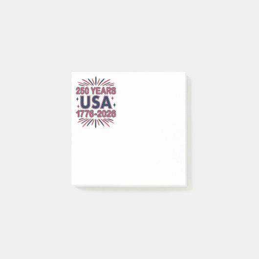 Post-it® 250 ans USA | Semiquinentenaire 1776-2026 (Devant)