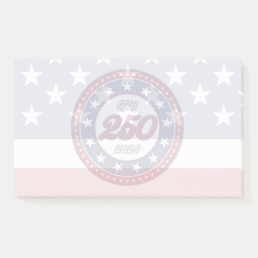 Post-it® 250e anniversaire d'Amérique avec le drapeau améri (Devant)