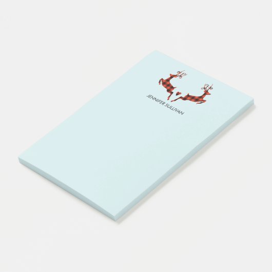 Post-it® 2 cerfs de Noël saut de style rustique (Incliné)