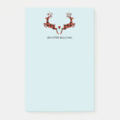 Post-it® 2 cerfs de Noël saut de style rustique (Devant)