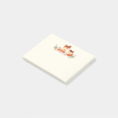 Post-it® 2 mignons Petits Renards Rouges Aquarelle Design (Incliné)