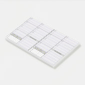 Post-it® 2 par page hebdomadaire non daté (Incliné)