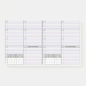 Post-it® 2 par page hebdomadaire non daté (Devant)