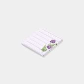 Post-it® 2 Roses Violettes avec Fougères (Incliné)