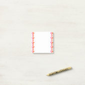 Post-it® 30 Fleur rouge orange (Sur un bureau)