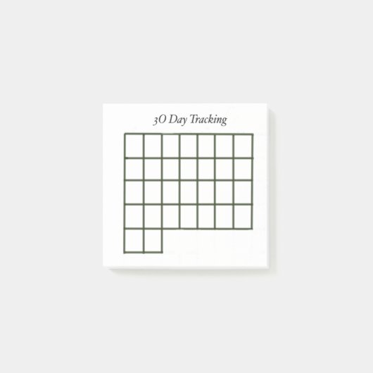 Post-it® 30 Jours de suivi Notes blanches collantes (Devant)