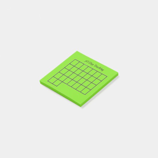 Post-it® 30 jours Tracker Green Sticky Notes (Incliné)