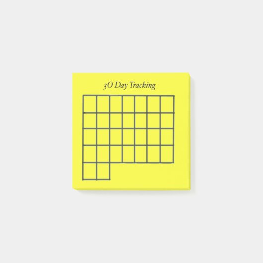 Post-it® 30 Jours Tracker Yellow Sticky Notes (Devant)