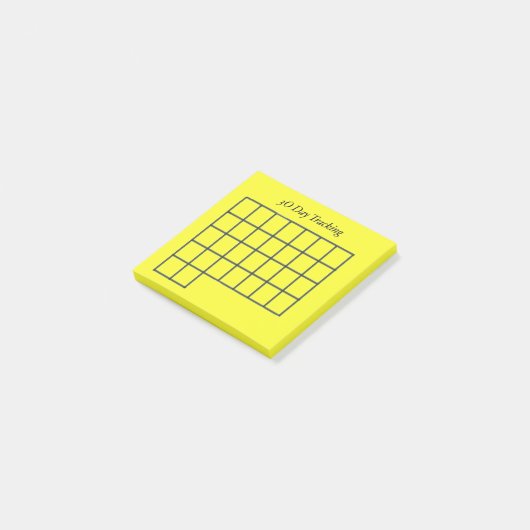 Post-it® 30 Jours Tracker Yellow Sticky Notes (Incliné)