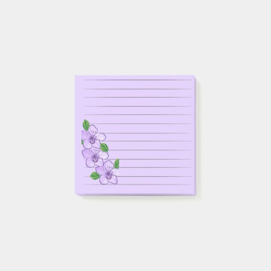 Post-it® 3 Fleurs violettes (Devant)