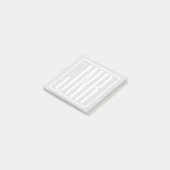 Post-it® 3 Initiales Monogramme | Blanc & Gris Très Clair (Incliné)