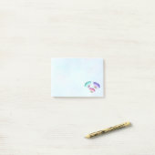 Post-it® 3 Mignons Papillons Pastel Aquarelle Colorée (Sur un bureau)