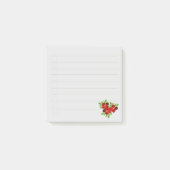 Post-it® 3 Notes post-it de fleurs rouges (Devant)