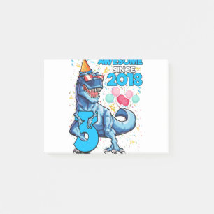Post-it® 3E Anniversaire Dinosaur 3 ans Garçon Enfants Awes