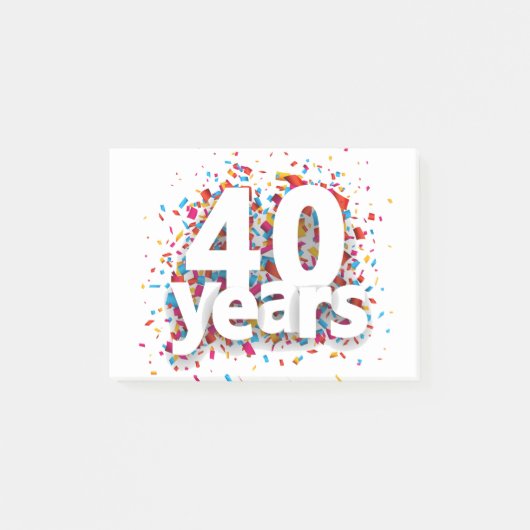 Post-it® 40e Anniversaire Né 1980 Edition Limitée Dons 40e (Devant)