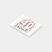 Post-it® 40e Anniversaire Né 1980 Edition Limitée Dons 40e (Incliné)