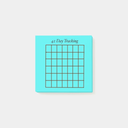 Post-it® 42 jours Tracker Light Blue Sticky Notes (Devant)