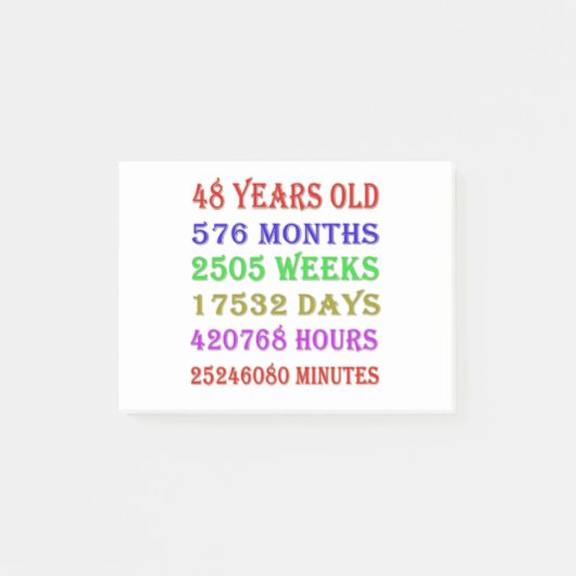 Post-it® 48e anniversaire Jalons (Devant)