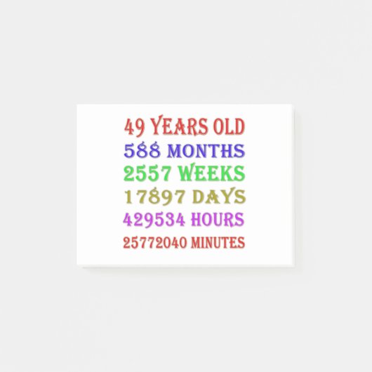 Post-it® 49e anniversaire Jalons (Devant)