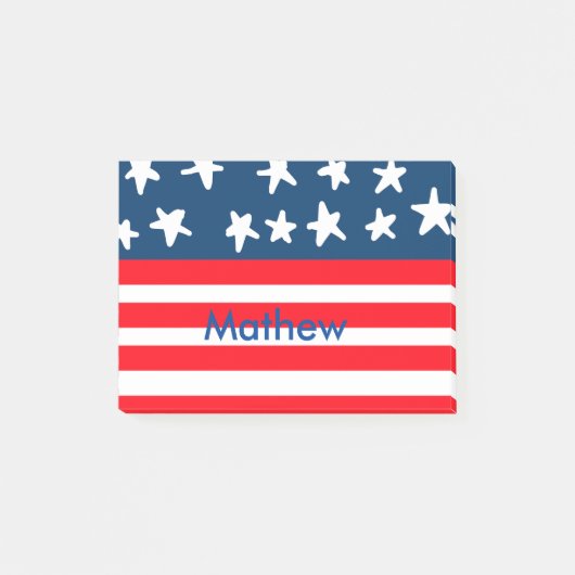 Post-it® 4 juillet jour de l'indépendance ajouter nom texte (Devant)