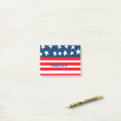 Post-it® 4 juillet jour de l'indépendance ajouter nom texte (Sur un bureau)