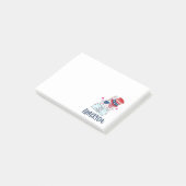 Post-it® 4 juillet lapin avec les Etats-Unis Drapeau lunett (Incliné)