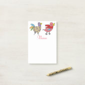 Post-it® 4 Oiseaux amusants Thunder_Cove (Sur un bureau)